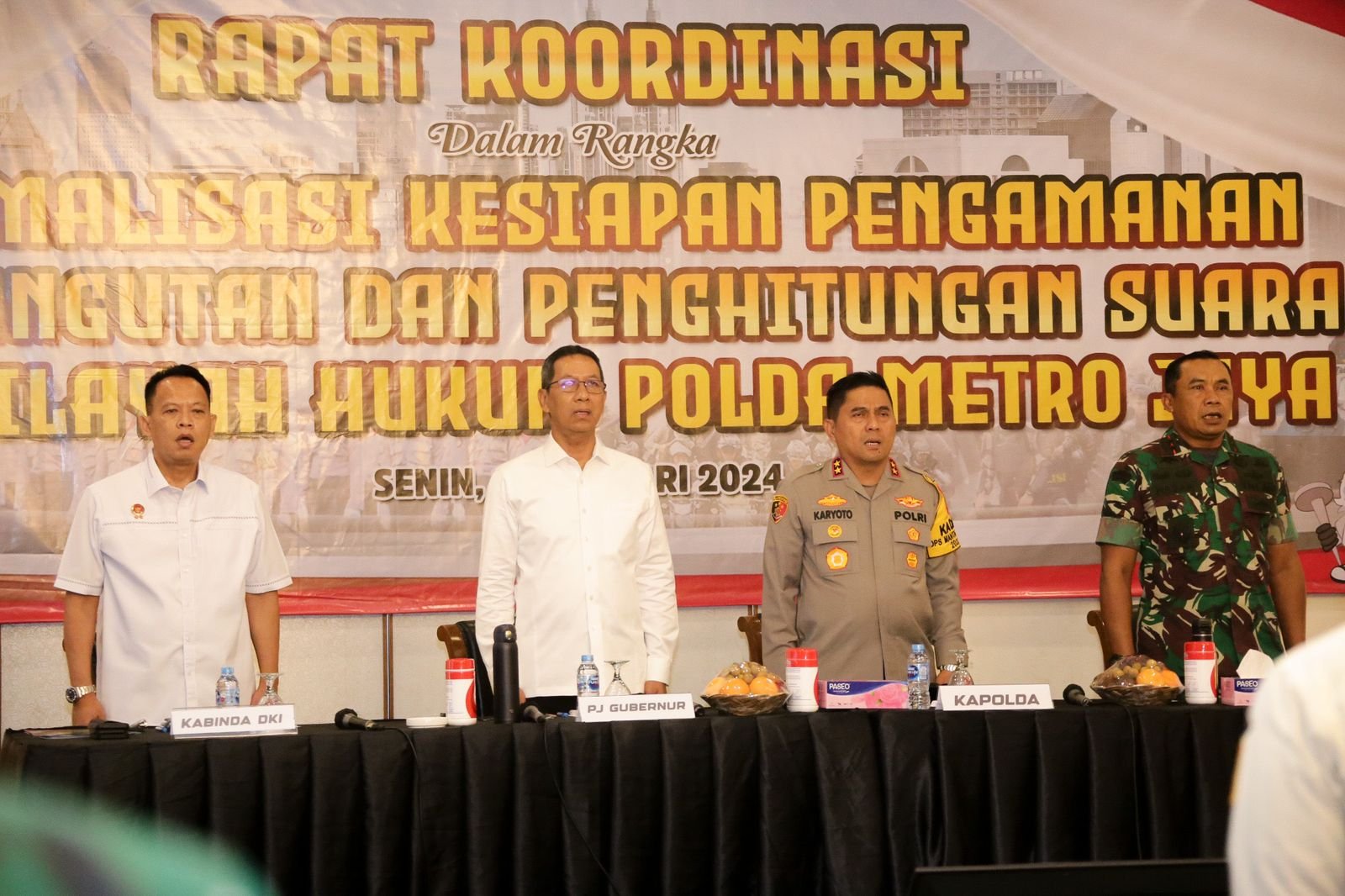 Polda Metro Jaya Gelar Rapat Koordinasi Optimalisasi Kesiapan Pengamanan Pemilu 2024