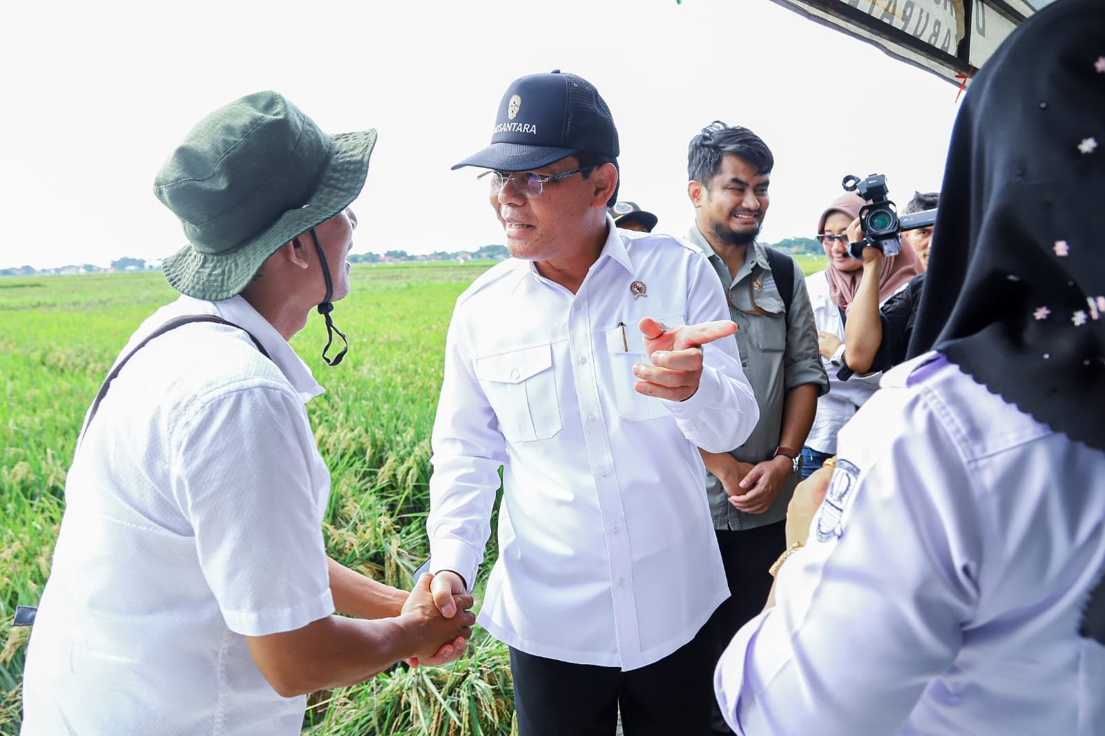 Bertemu Petani, Mardiono Tinjau Ketersediaan Beras dan Panen Padi di Kabupaten Karawang