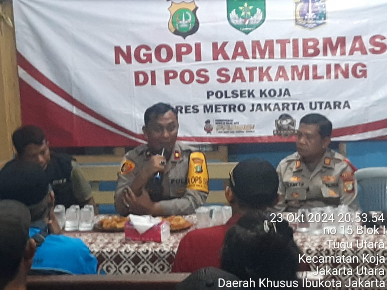 Kapolsek Koja Gelar Ngopi Kamtibmas, Bahas Tawuran hingga Persiapan Pilkada 2024