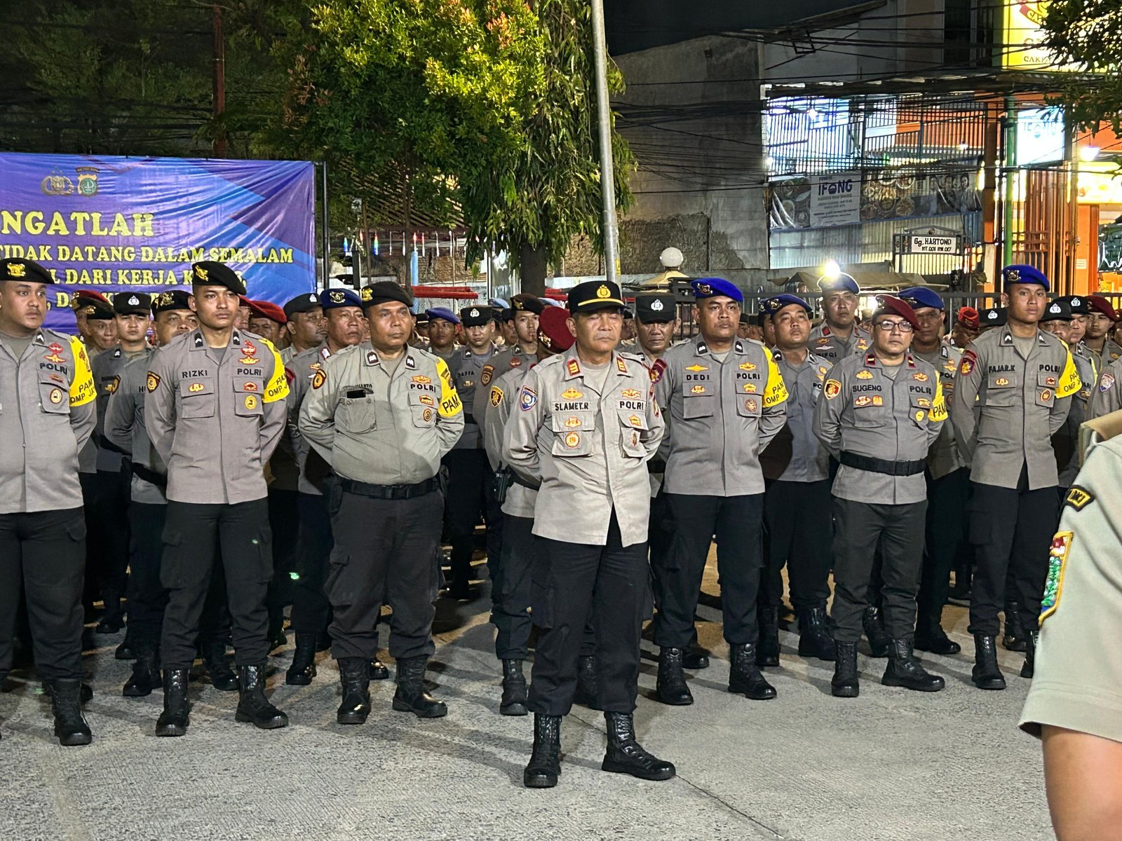 Polsek Koja bersama Tiga Pilar Gelar Apel Pelaksanaan Pergeseran Pasukan Pengamanan TPS