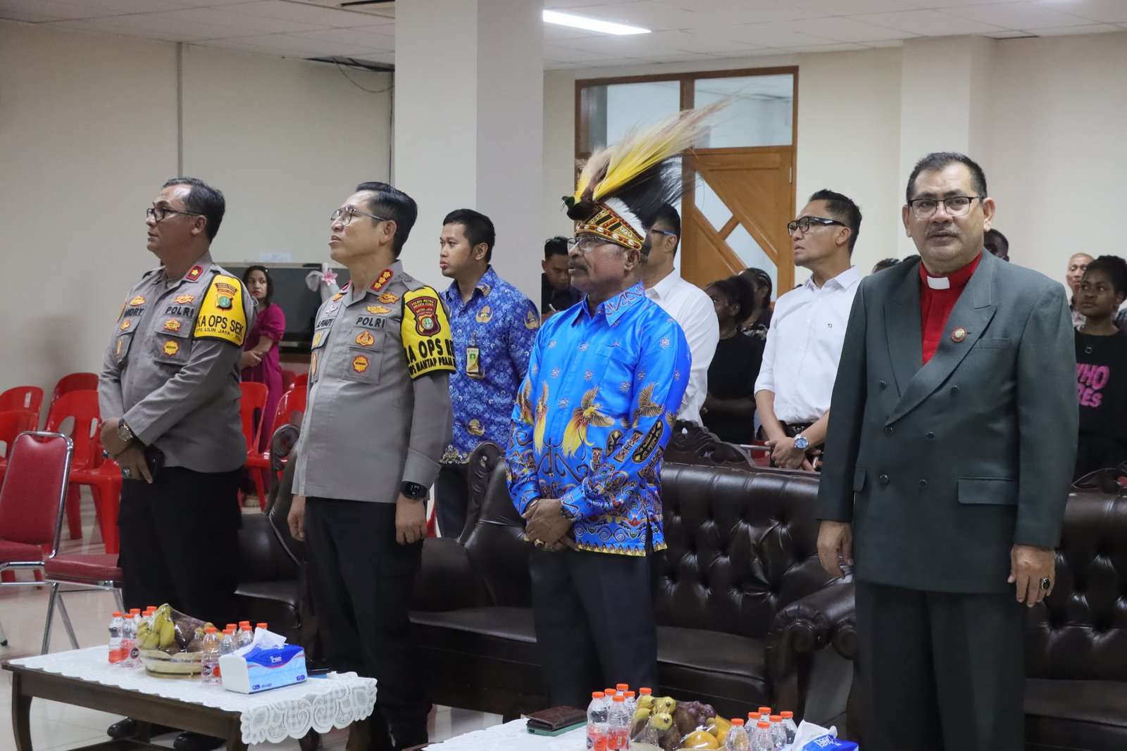 Kapolres Metro Jakarta Utara Kunjungan ke Perayaan Natal Ikatan Keluarga Besar Papua