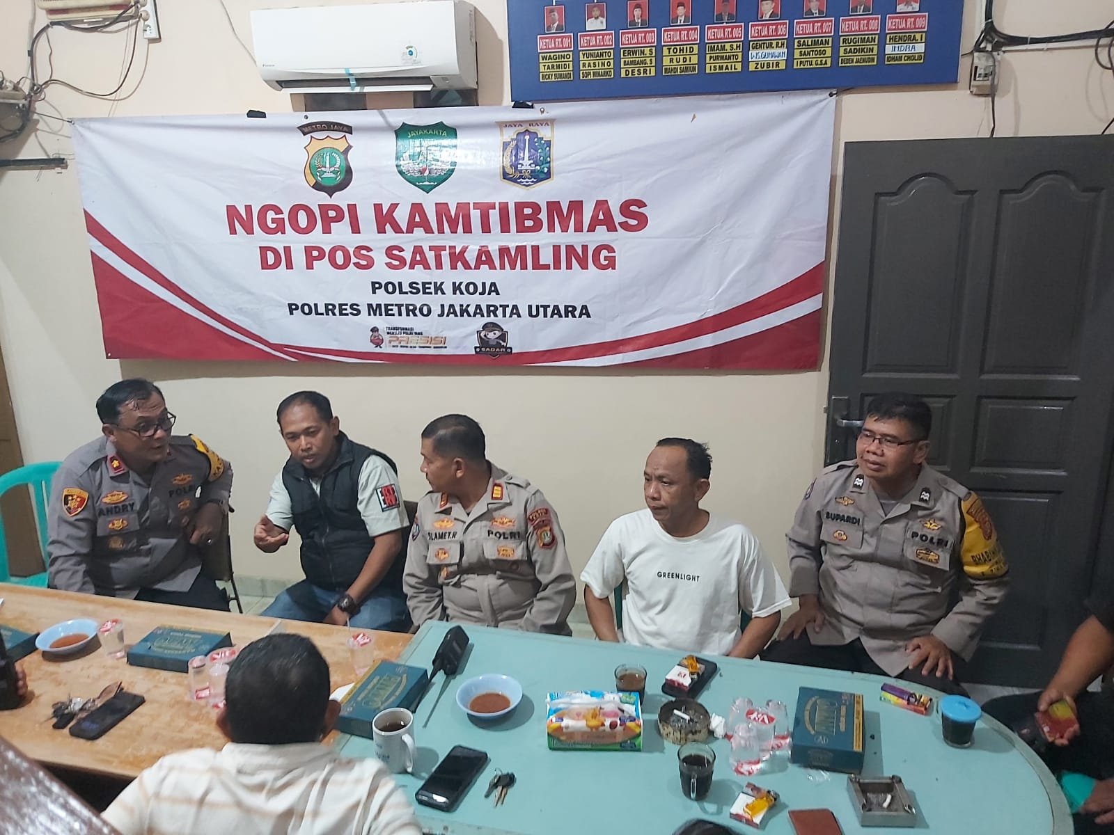 Kapolsek Koja Gelar Ngopi Kamtibmas di Rawabadak  Selatan