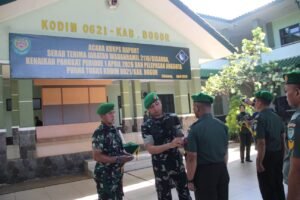 Dandim 0621/Kab. Bogor Letkol Inf Rizal Dwijayanto S.E.,M.ip Pimpin Kenaikan Pangkat