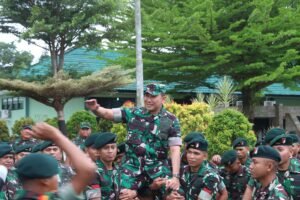 Pangdam I/Bukit Barisan Mayjen TNI Hendy Antariksa melaksanakan kunjungan kerja ke Batalyon Infanteri 100/Prajurit Setia (Yonif 100/PS)