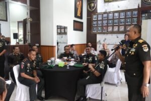  Korem 052/Wijayakrama menggelar coffee morning bersama Forum Koordinasi Pimpinan Daerah (Forkopimda) wilayah Korem 052/Wkr dalam rangka mempererat sinergi dan koordinasi lintas sektor