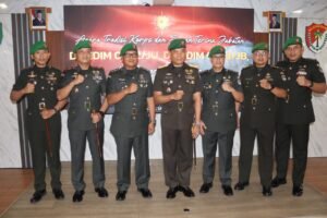  Korem 052/Wijayakrama menggelar coffee morning bersama Forum Koordinasi Pimpinan Daerah (Forkopimda) wilayah Korem 052/Wkr dalam rangka mempererat sinergi dan koordinasi lintas sektor