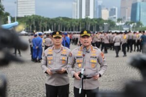 JAKARTA, Matanews — Polda Metro Jaya menggelar apel kesiapan pasukan dalam rangka pengamanan dan pelayanan peringatan Hari Buruh Internasional atau May Day 2026