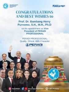 Peradi Profesional Inaugurates 2026-2031 BOARD, WPO President Appointed As Vice PresidentJAKARTA, Matanews - The Indonesian Professional Advocates Association (PERADI PROFESIONAL) marked the establishment of a modern