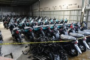 Polda Metro Jaya Bongkar Gudang Ribuan Motor Diduga untuk Ekspor Ilegal JAKARTA, Matanews — Subdit Ranmor Ditreskrimum Polda Metro Jaya mengungkap dugaan penadahan kendaraan bermotor dan penyelundupan sepeda motor ilegal ke luar negeri.