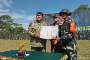 BOGOR, Matanews – Program TNI Manunggal Membangun Desa (TMMD) ke-128 Tahun Anggaran 2026 yang dilaksanakan oleh Kodim 0621/Kabupaten Bogor resmi ditutup melalui upacara khidmat yang digelar pada Kamis (21/05/2026).Penutupan ini menandai tuntasnya seratus persen seluruh target sasaran fisik maupun non-fisik yang telah dicanangkan sejak sebulan lalu
