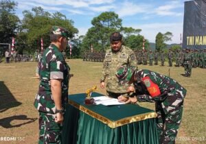 Pangdam III/Siliwangi Diwakili Danrem Resmi Tutup TMMD ke-128 Kodim 0621/Kabupaten Bogor
BOGOR, Matanews – Program TNI Manunggal Membangun Desa (TMMD) ke-128 Tahun Anggaran 2026 yang dilaksanakan oleh Kodim 0621/Kabupaten Bogor resmi ditutup melalui upacara khidmat yang digelar pada Kamis (21/05/2026).
Penutupan ini menandai tuntasnya seratus persen seluruh target sasaran fisik maupun non-fisik yang telah dicanangkan sejak sebulan lalu