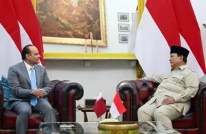 Presiden Prabowo Terima Kunjungan Wakil Perdana Menteri Qatar, Sheikh SaoudJAKARTA, Matanews - Presiden RI Prabowo Subianto menerima kunjungan dari Wakil Perdana Menteri sekaligus Menteri Negara Urusan Pertahanan Qatar Sheikh Saoud bin Abdulrahman bin Hassan bin Ali Al Thani, di Istana Merdeka,