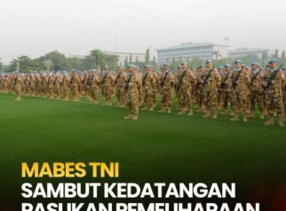 Mabes TNI Sambut Kedatangan Pasukan Pemeliharaan Perdamaian Dunia JAKARTA, Matanews - Panglima TNI Jenderal TNI Agus Subiyanto diwakili oleh Asisten Operasi (Asops) Panglima TNI Letjen TNI Bobby Rinal Makmun menyambut kedatangan Satgas TNI Kontingen Garuda (Konga) _United Nations Interim Force In Lebanon_ (UNIFIL) masa penugasan 2025/2026 bertempat di Lapangan PRIMA, Mabes TNI Cilangkap, Jakarta Timur