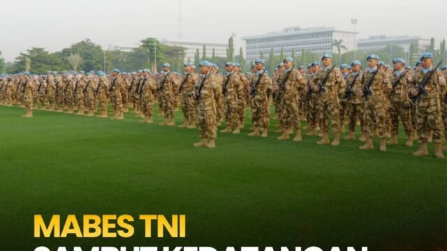 Mabes TNI Sambut Kedatangan Pasukan Pemeliharaan Perdamaian Dunia JAKARTA, Matanews - Panglima TNI Jenderal TNI Agus Subiyanto diwakili oleh Asisten Operasi (Asops) Panglima TNI Letjen TNI Bobby Rinal Makmun menyambut kedatangan Satgas TNI Kontingen Garuda (Konga) _United Nations Interim Force In Lebanon_ (UNIFIL) masa penugasan 2025/2026 bertempat di Lapangan PRIMA, Mabes TNI Cilangkap, Jakarta Timur